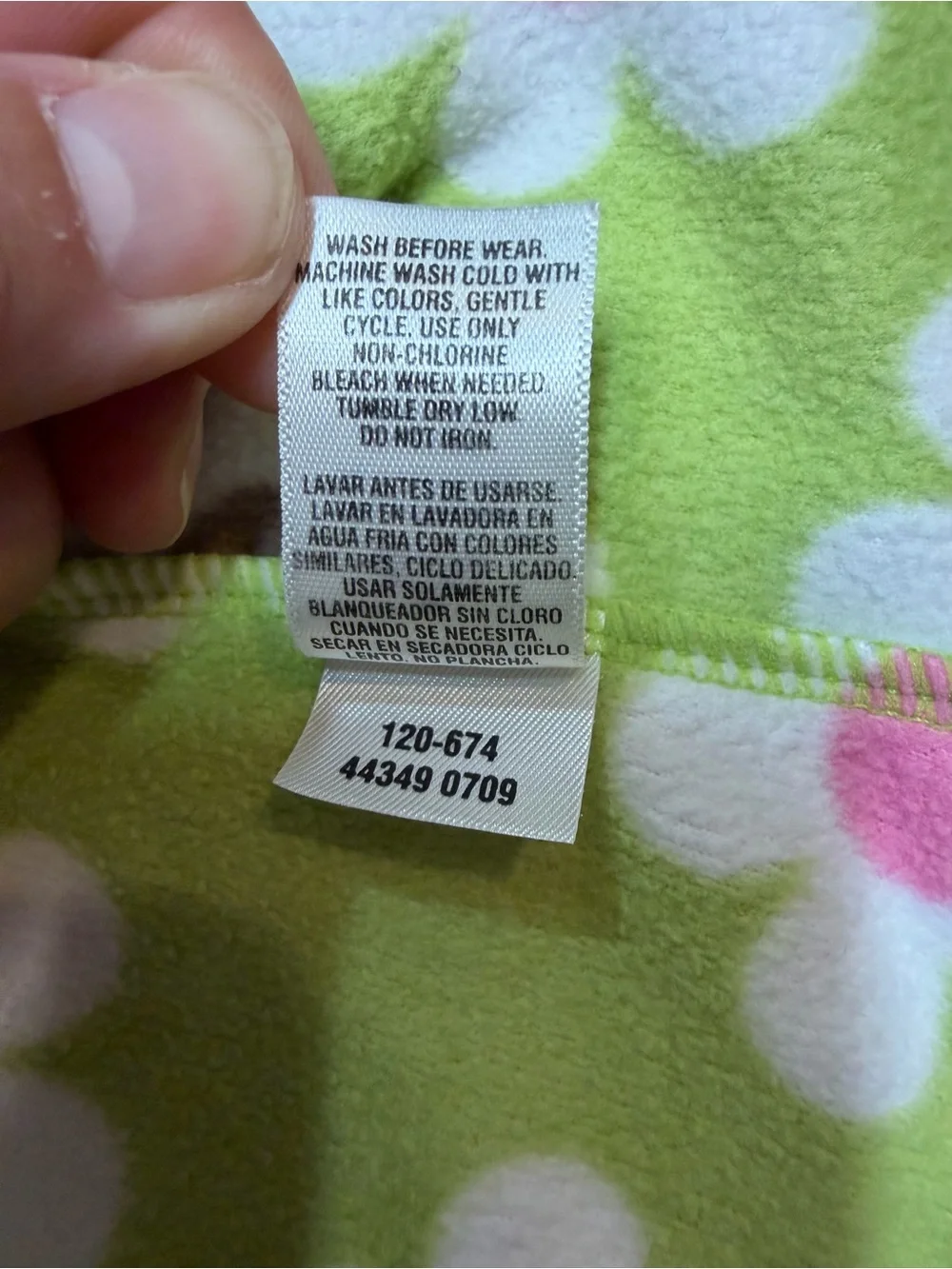 Carter’s 3M Green Daisy Floral Hooded Fleece Jacket Snap Front Baby Girls Coat